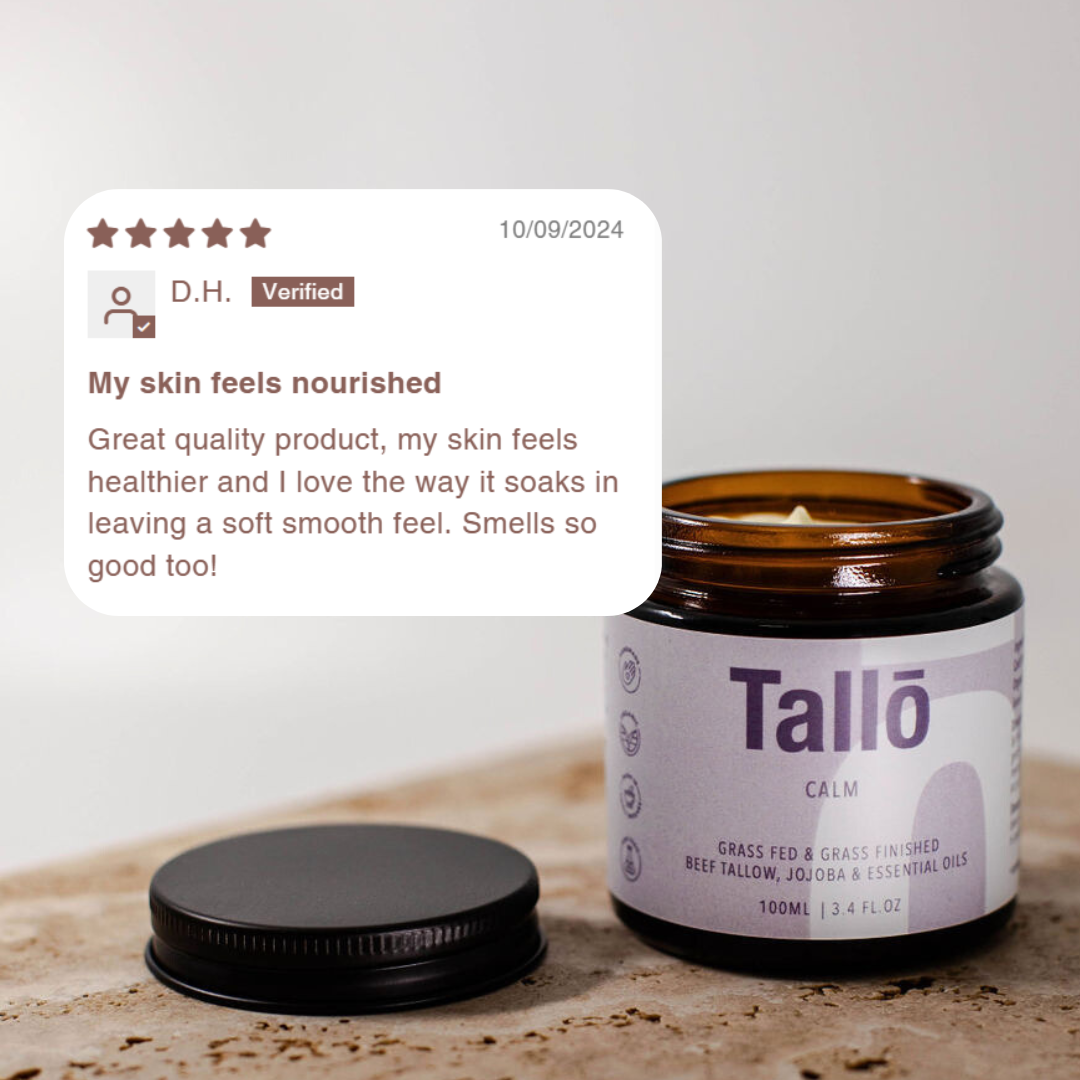 Tallow Skincare in a glass jar