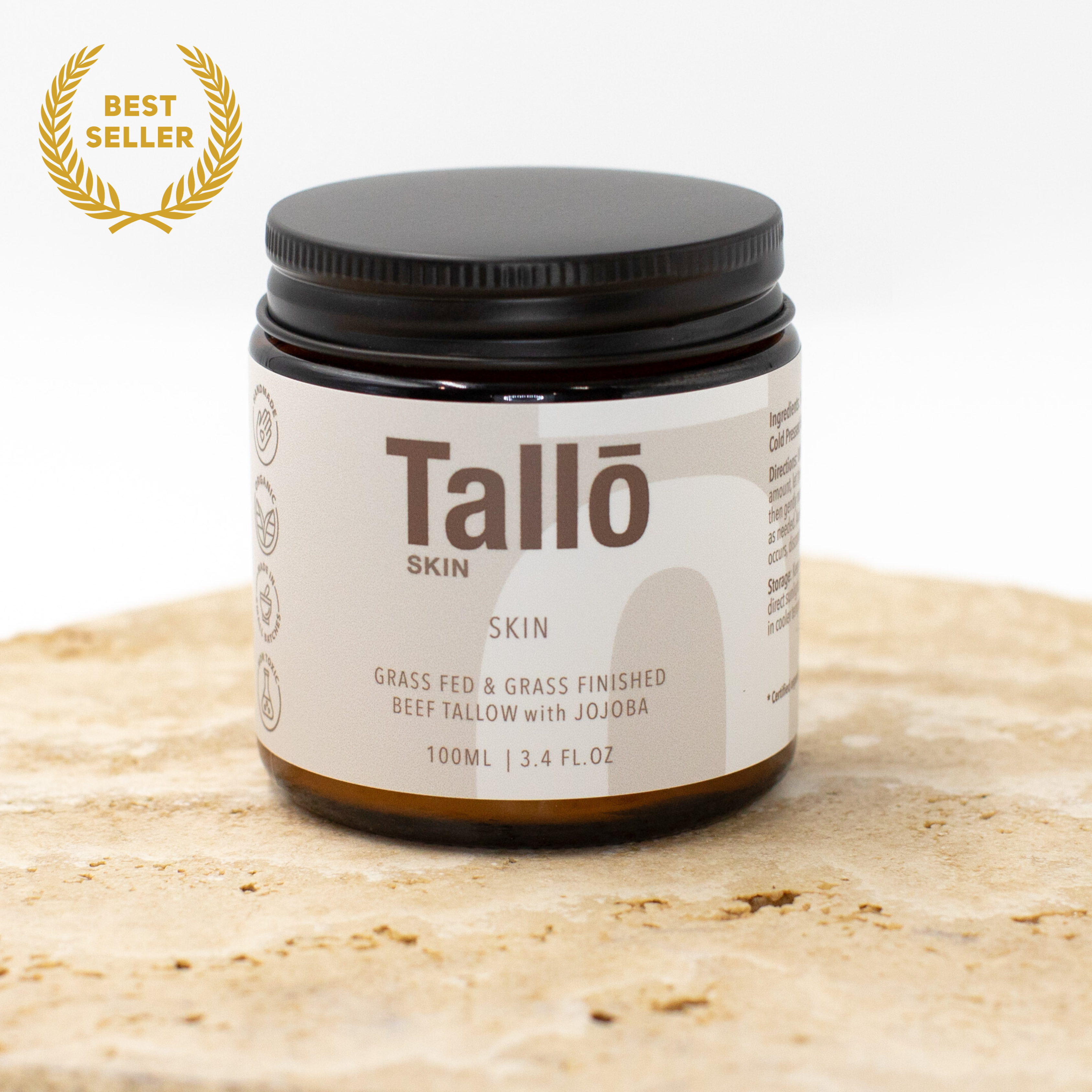 Tallo Skin SKIN Beef Tallow Cream made with 100% Australian grass-fed and grass-finished tallow and jojoba oil for sensitive skin.